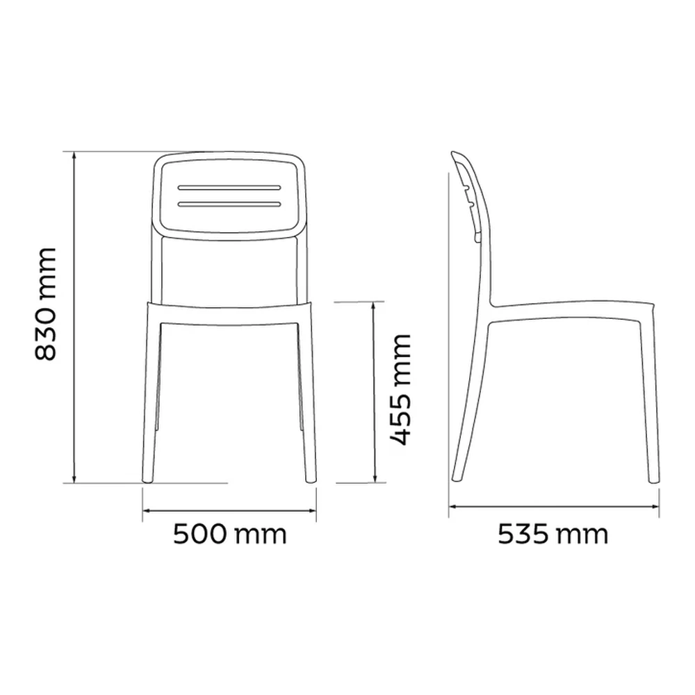 SILLA AMARILLOELIA MARRON TRAMONTINA T920982 4