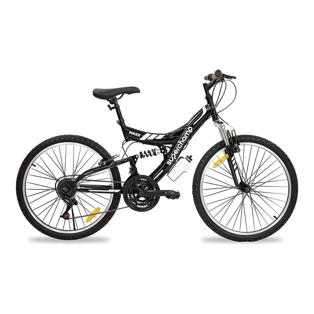 BICICLETA SUPERCHAMP MAXX DOBLE SUSP. 24  NEGRO