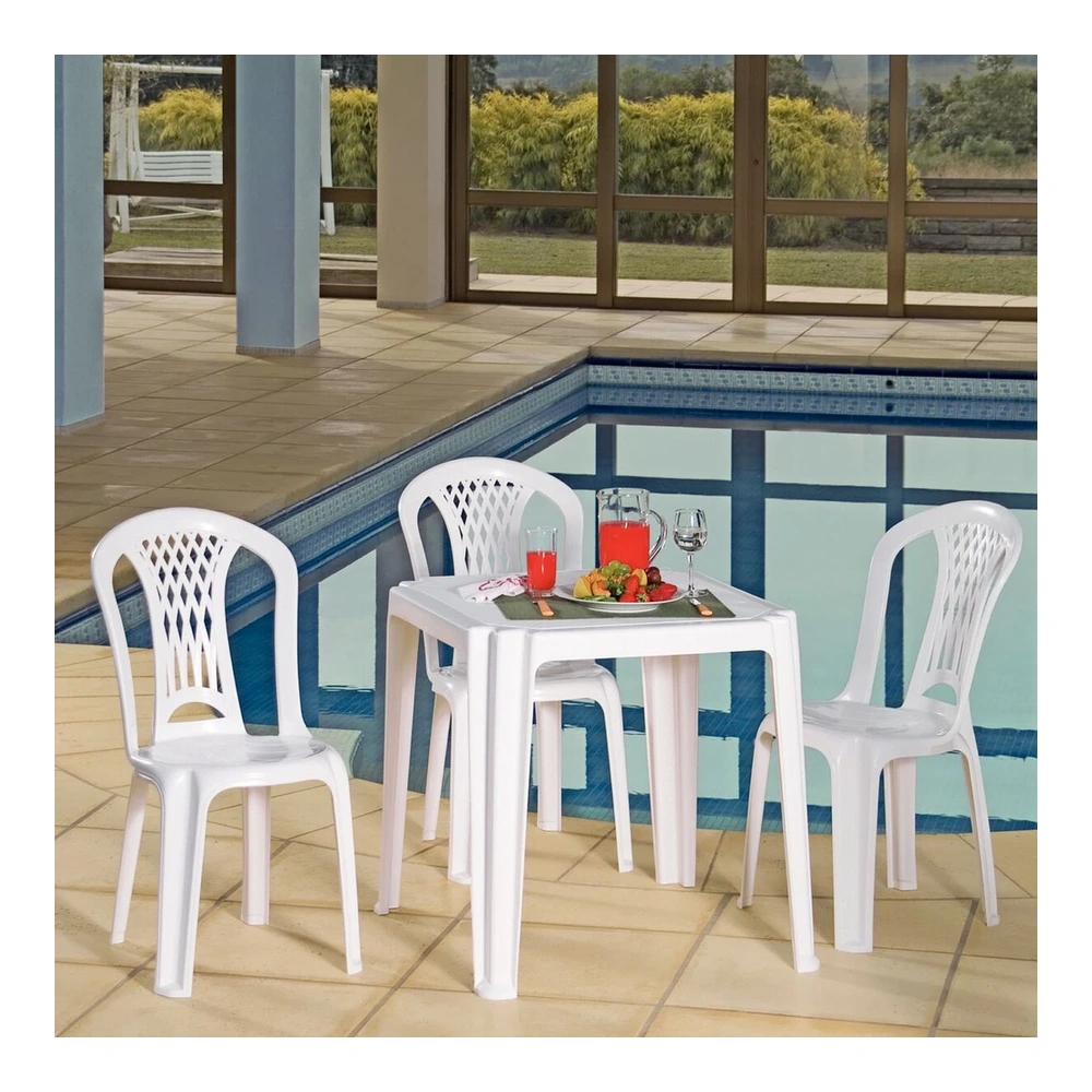 MESA CUADRADA RIVIERA BLANCO TRAMONTINA T923041 5
