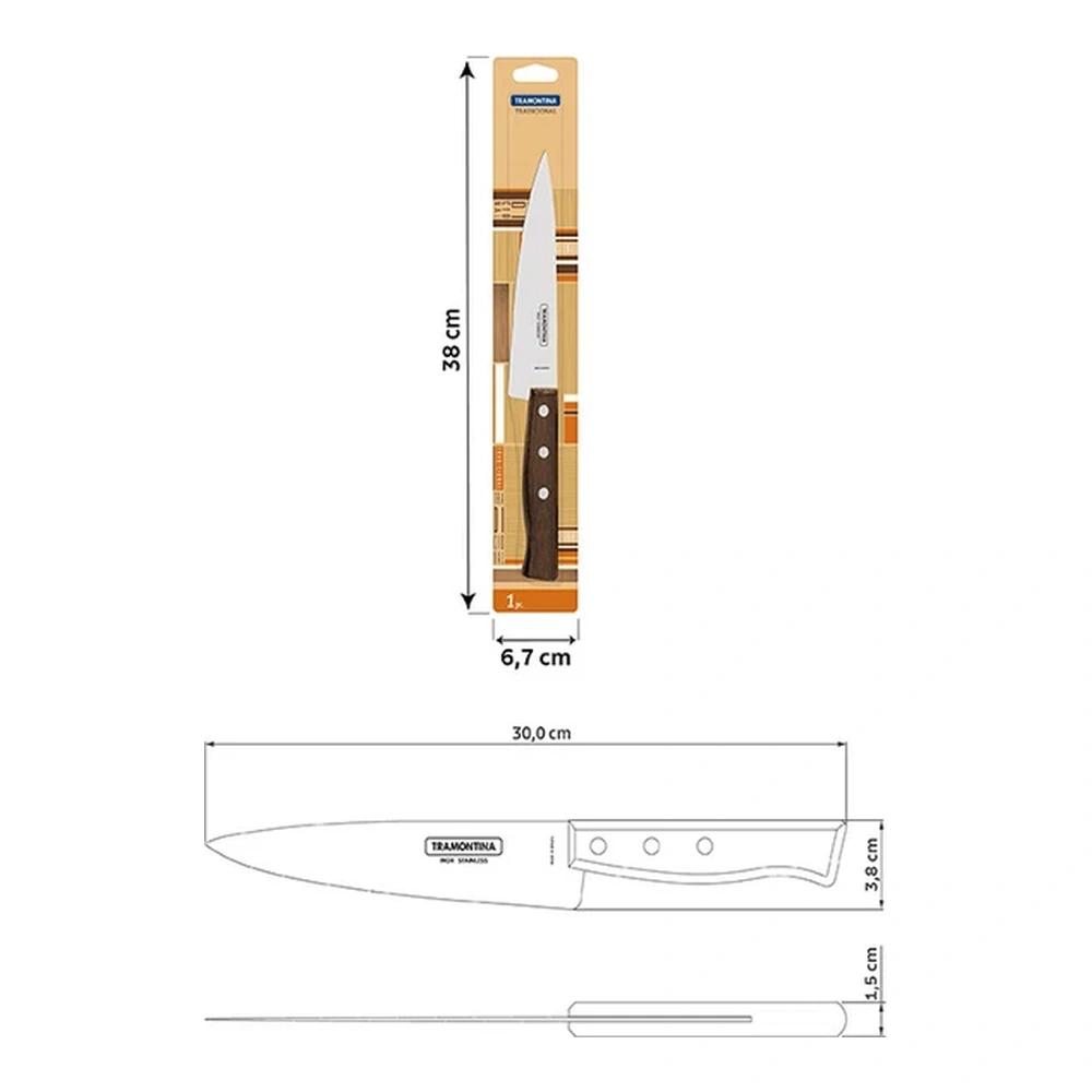 CUCHILLO COCINA 7 TRADICIONAL TRAMONTINA T222192 4