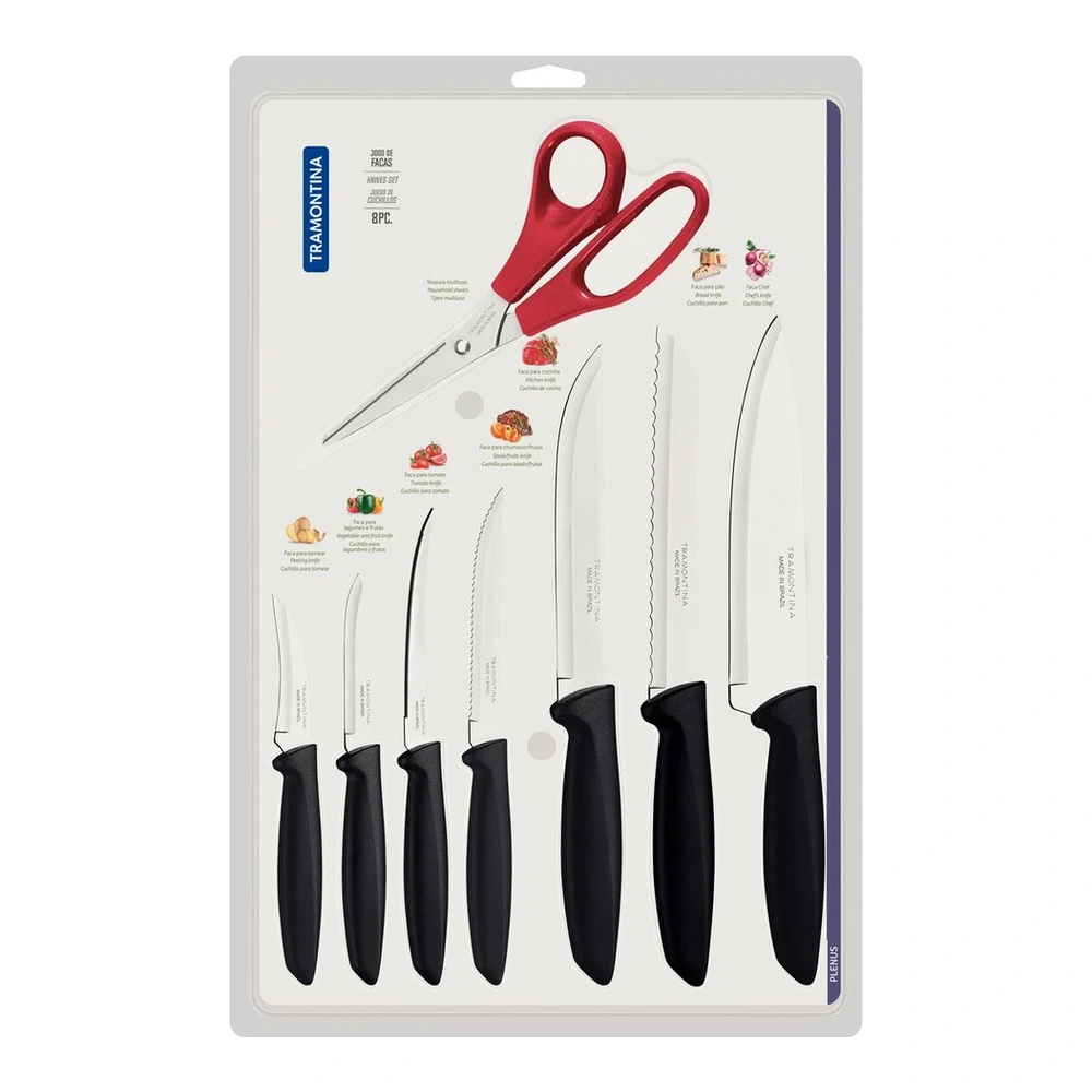 JUEGO  DE CUCHILLOS 8 PZAS PLENUS TRAMONTINA T298999 4