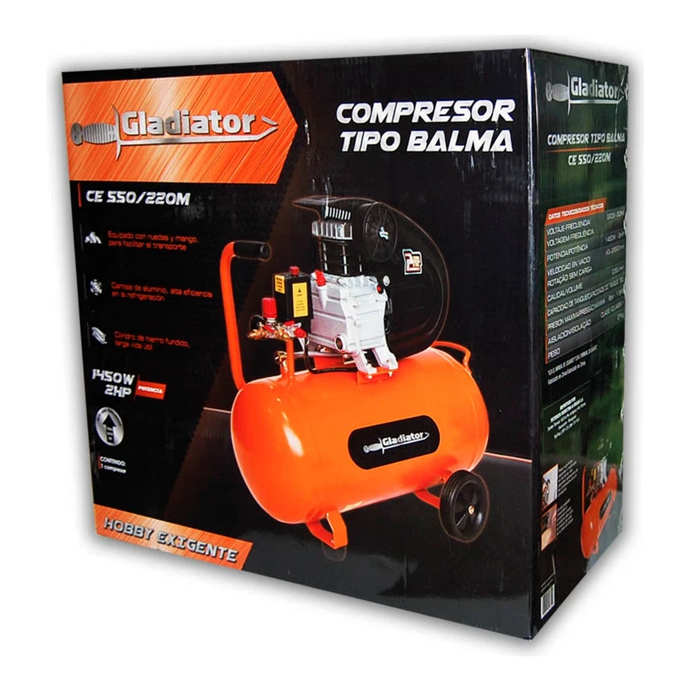 COMPRESOR GLADIATOR 50 LITROS 4