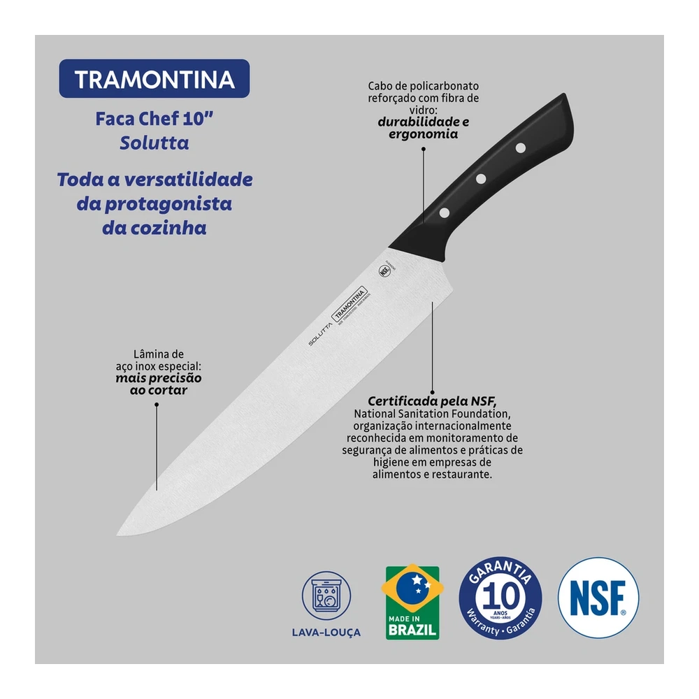 CUCHILLO COCINERO 10 SOLUTTA TRAMONTINA T242541 5