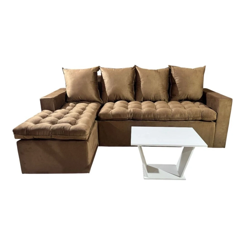 Sofá Unanime Atyra 3L + Chaise Beige