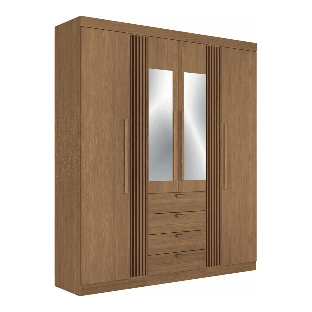 Ropero Unanime Aurora 4 Puertas Jatoba / Jatoba