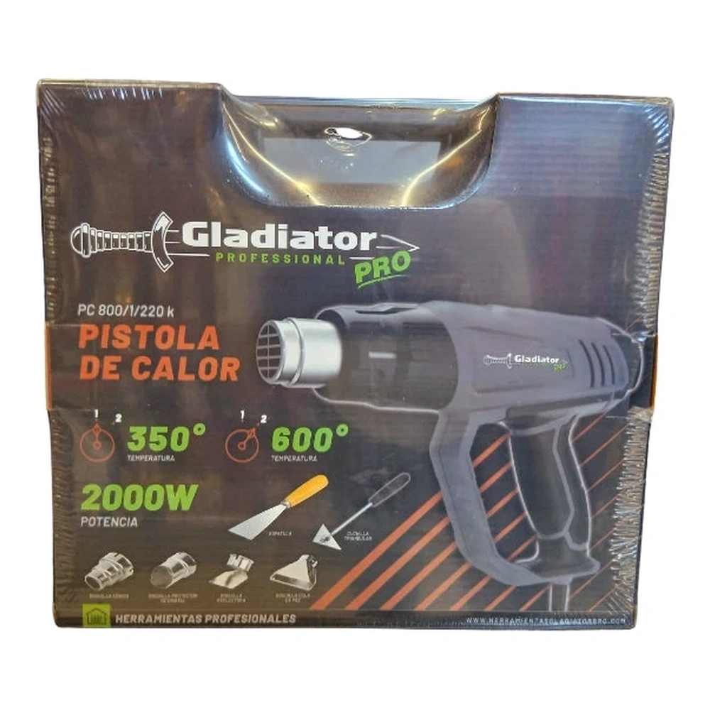 PISTOLA DE CALOR 2000W GLADIATOR 2
