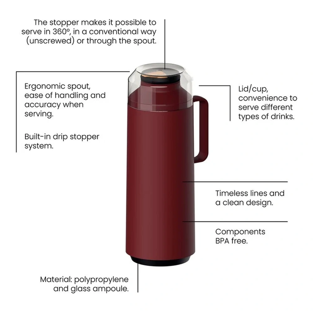TERMO 1L ROJA EXATA TRAMONTINA T616372 4
