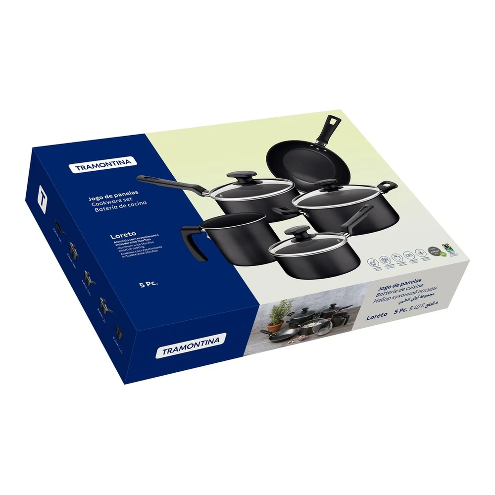 JUEGO DE COCINA 5PZAS LORETO TRAMONTINA T20399I 5