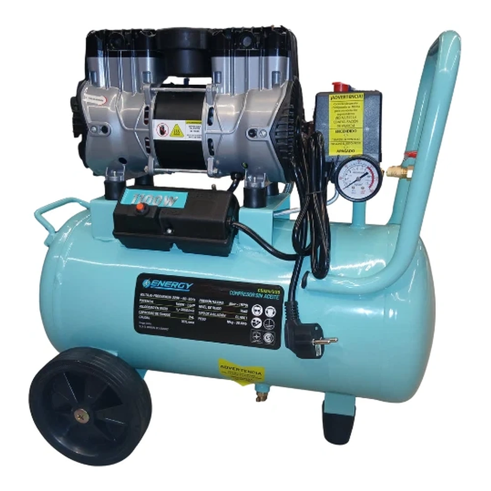COMPRESOR ENERGY 24L S/ACEITE 1.5HP 1100W 2