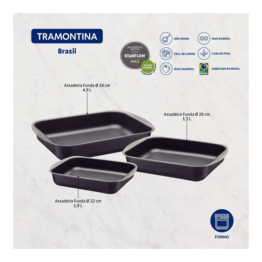 JUEGO  FUENTE RENTANGULARANEGROULAR 3PZAS BRASIL TRAMONTINA T200992 4