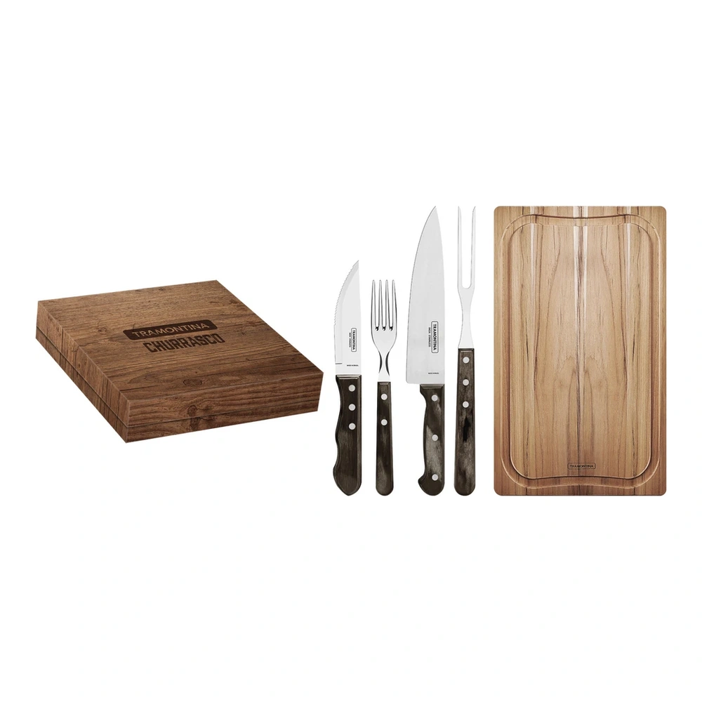 JUEGO  ASADO 15 PZAS POLYOOD TRAMONTINA T21198H 2