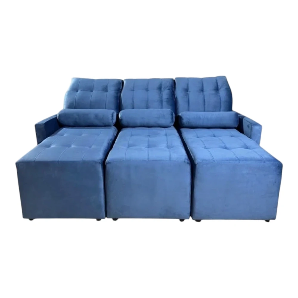 Sofá Retráctil Unanime 3L Ayolas Azul 4