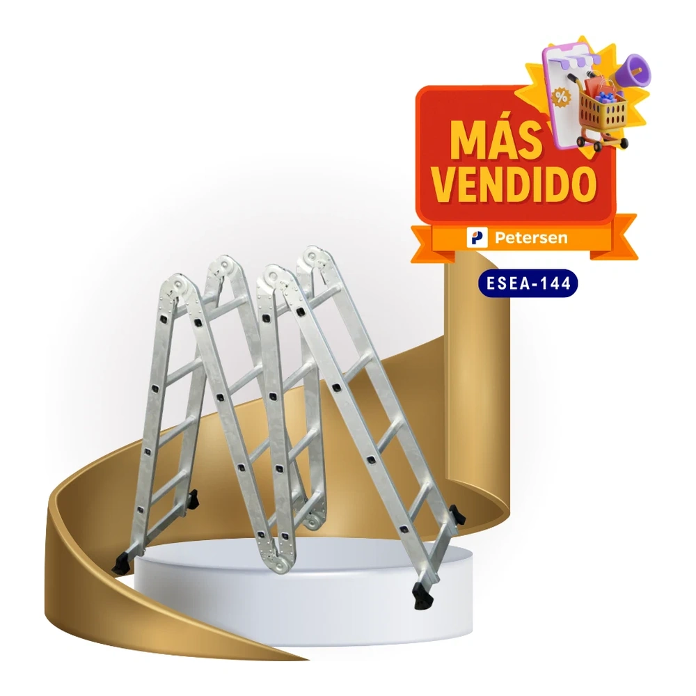 ESCALERA ARTICULADA DE ALUMINIO 4X4 PELDAÑOS, ESPAR
