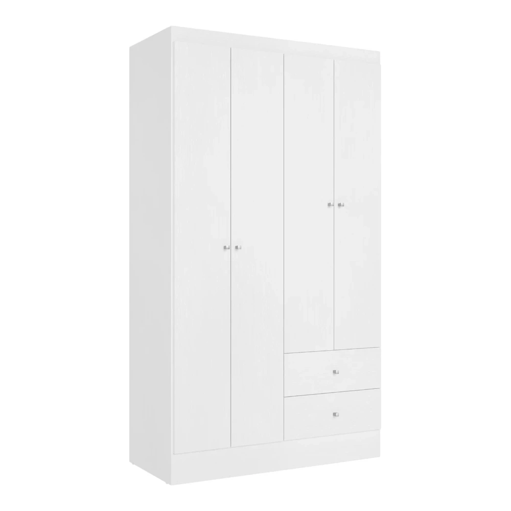 Ropero Unanime Astro 4 Puertas Blanco / Rosa Flex