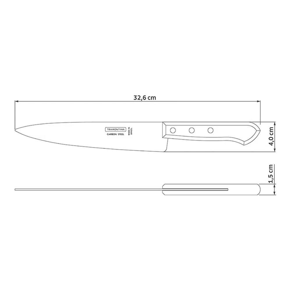 CUCHILLO COCINA 8 CARBON TRAMONTINA T229504 3