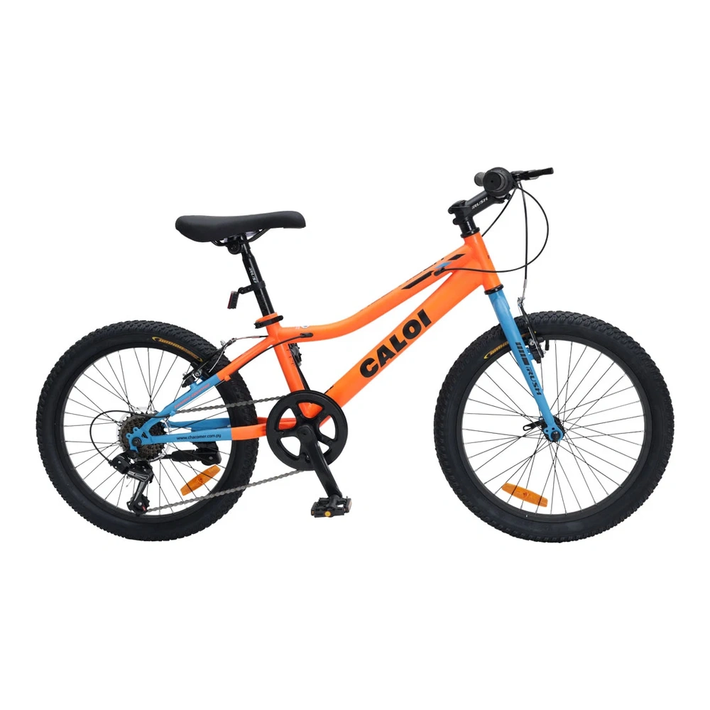 BICICLETA CALOI NEW RIDERECHO20" 6V NARANJA
