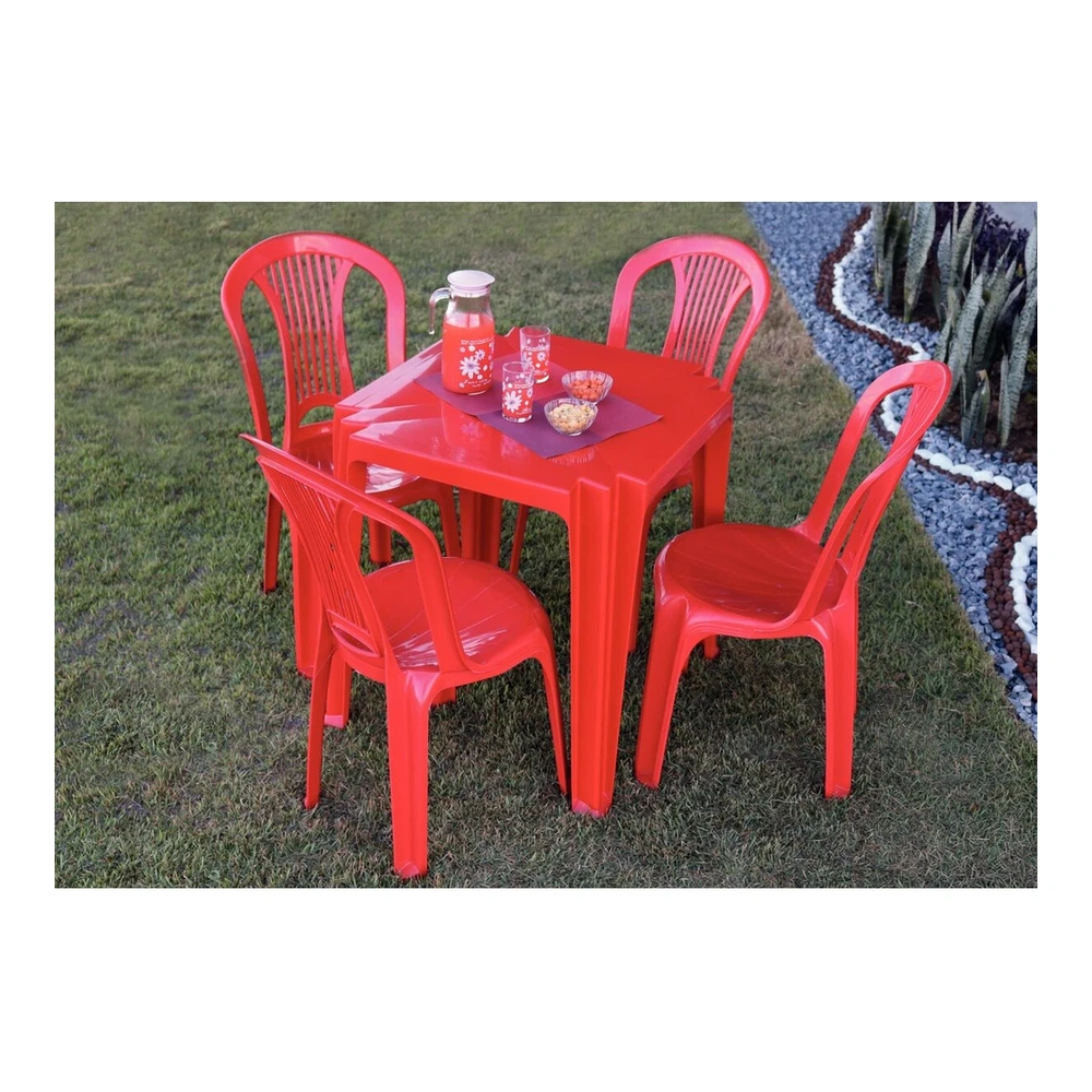 MESA QUADRADA TAMARILLOBAU ROJA TRAMONTINA T923142 5