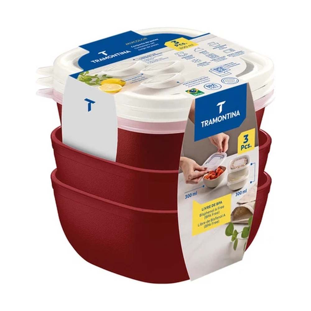 JUEGO  DE POTES 3 PZAS MIXCOLOR TRAMONTINA T250983 4