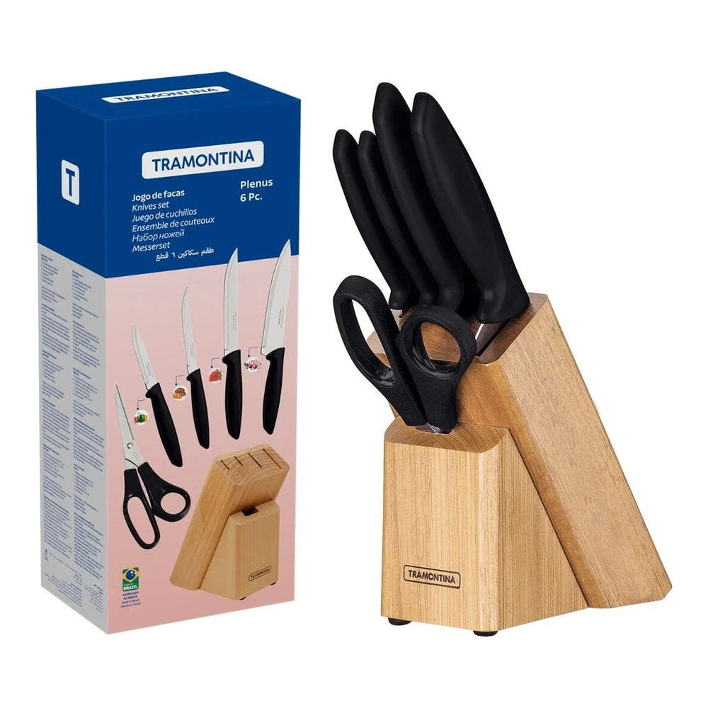 JUEGO  DE CUCHILLOS 6 PZAS PLENUS TRAMONTINA T234987 2