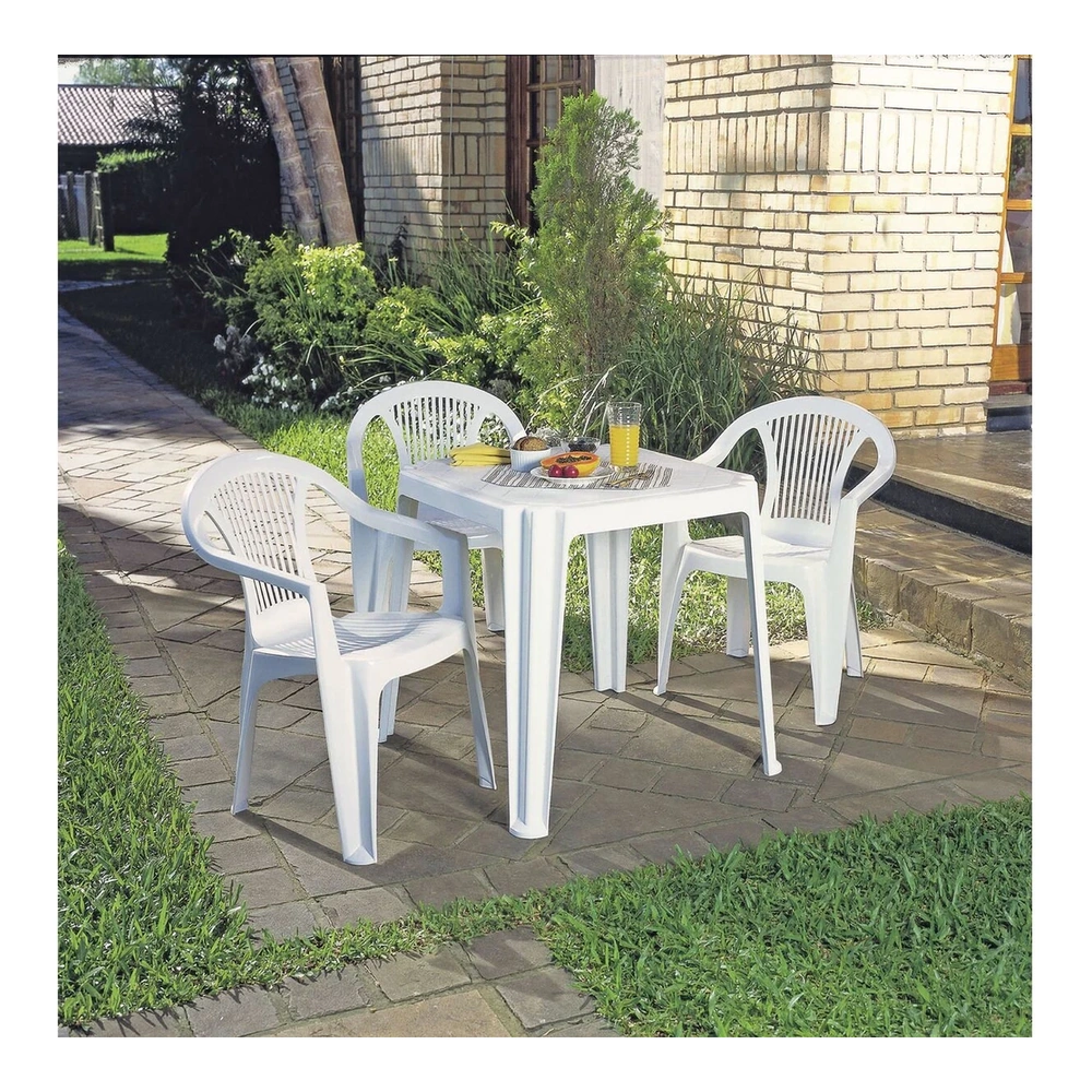 MESA CUADRADA RIVIERA BLANCO TRAMONTINA T923041 4