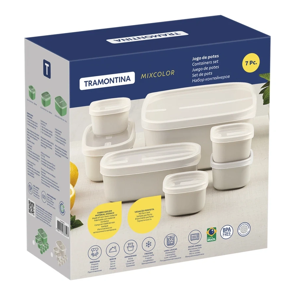 JUEGO  DE POTES 7PZAS MIXCOLOR TRAMONTINA T25499B 5
