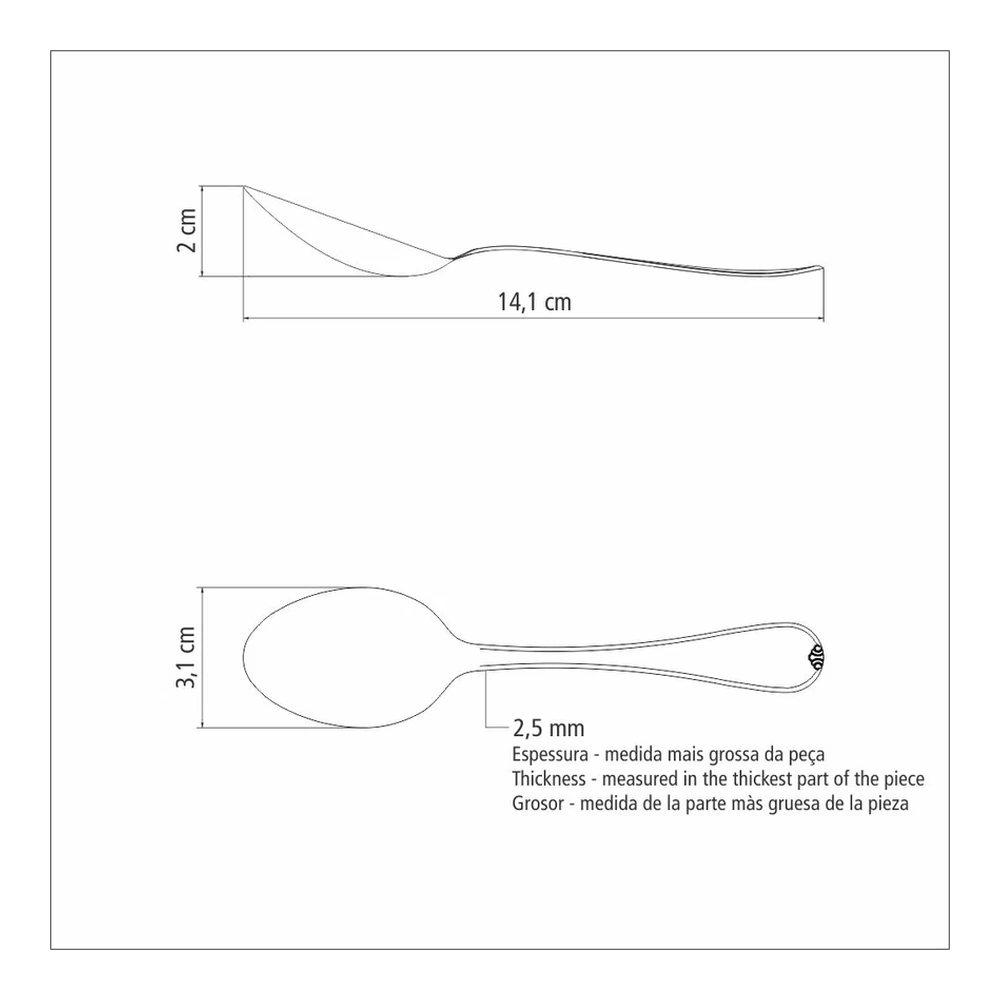 CUCHARITA PARA TE VICENZA TRAMONTINA T639247 3