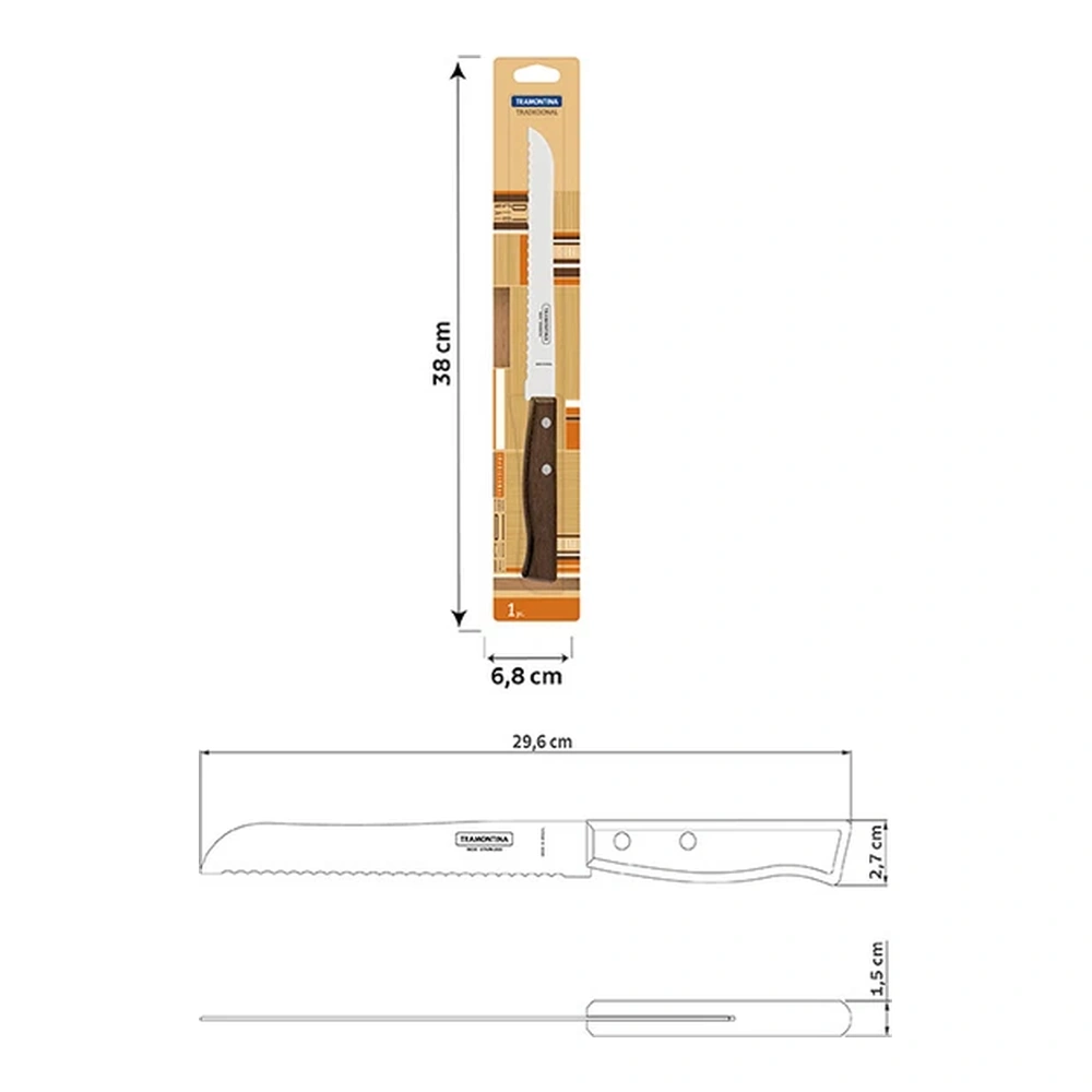 CUCHILLO PAN 7 TRADICIONAL TRAMONTINA T222152 4
