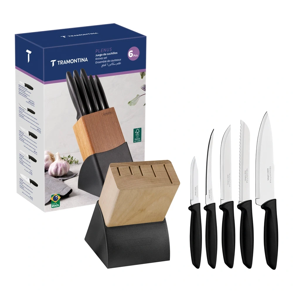 JUEGO DE CUCHILLOS 6PZAS PLENUS TRAMONTINA T23498Z