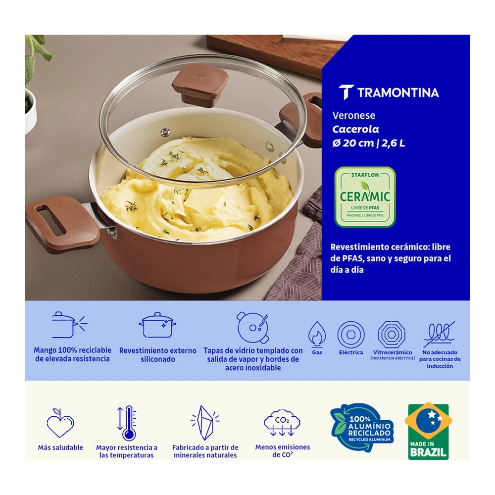 CACEROLA 20 CM VERONESE TRAMONTINA T286235 3