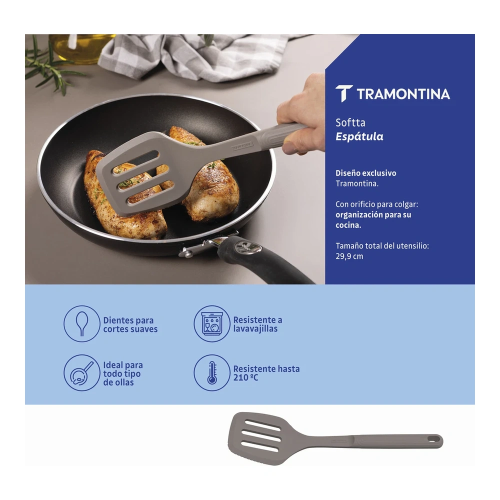 ESPÁTULA SOFTTA GRIS TRAMONTINA T258501 3
