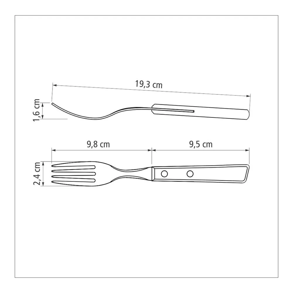 JUEGO  TENEDOR MESA 12PZAS TRADICION TRAMONTINA T222021 5