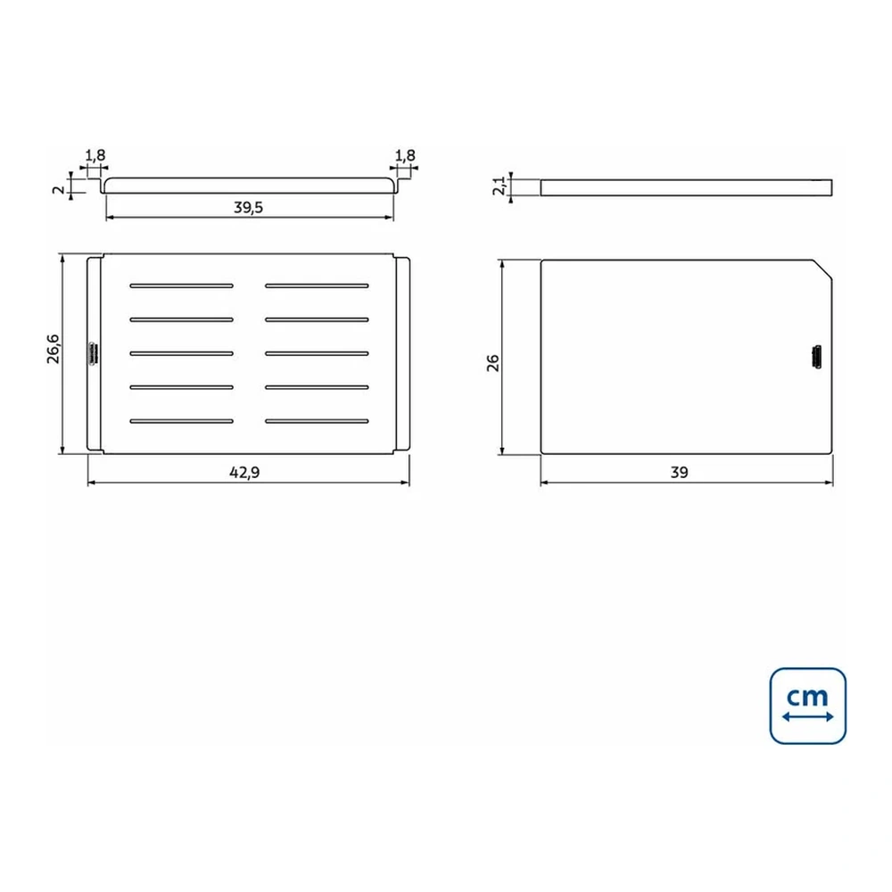 KIT ACESSORIOS PARA QUADRUM BANDEJA TAB TRAMONTINA T94532C 4