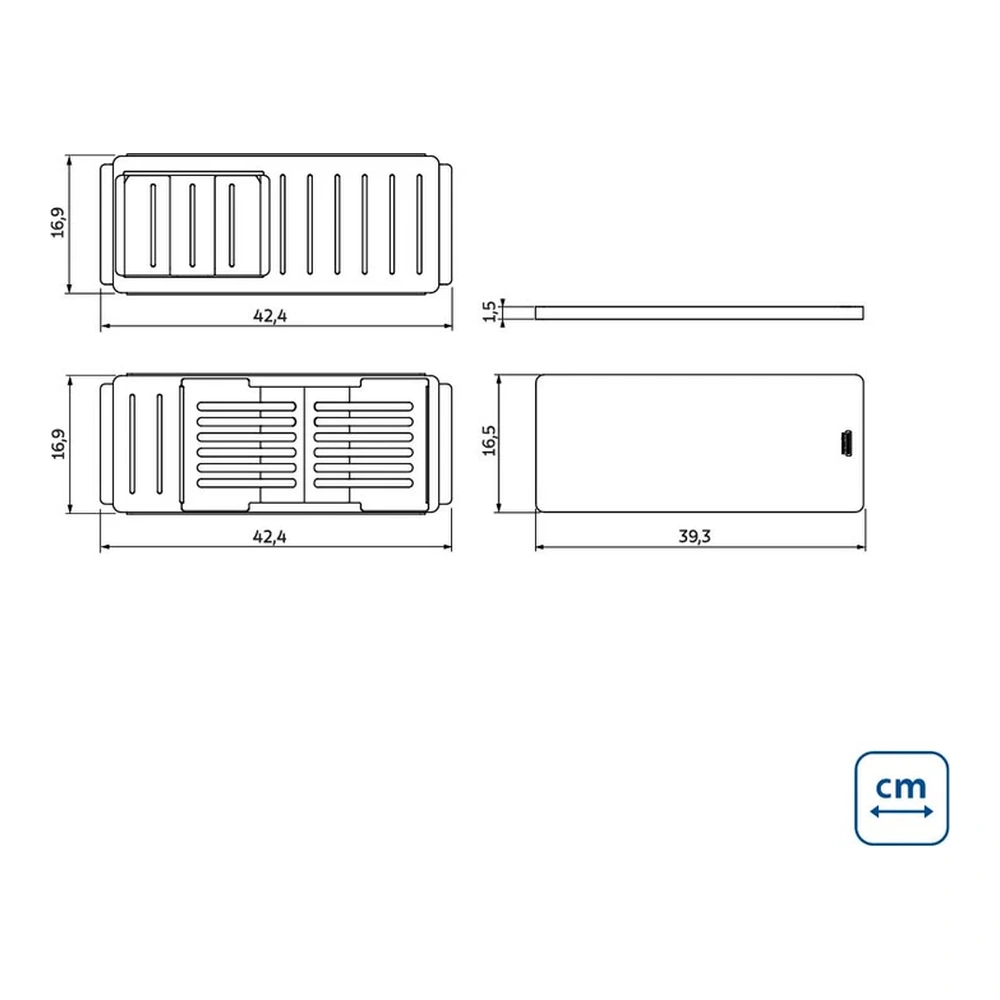 KIT ESCURRIDOR PARA QUADRUM E TABLANCOA BAMARILLOBU TRAMONTINA T945301 4
