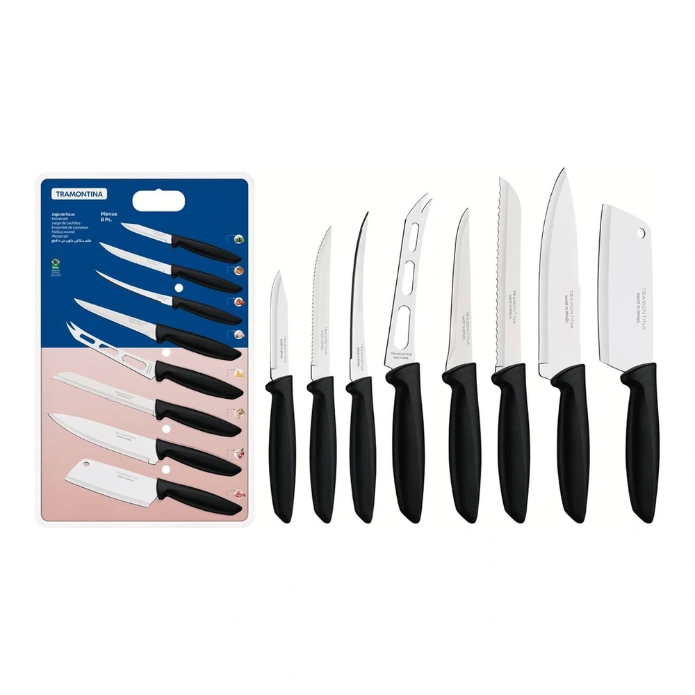 JUEGO  CUCHILLOS 8 PZAS PLENUS TRAMONTINA T23498L 2