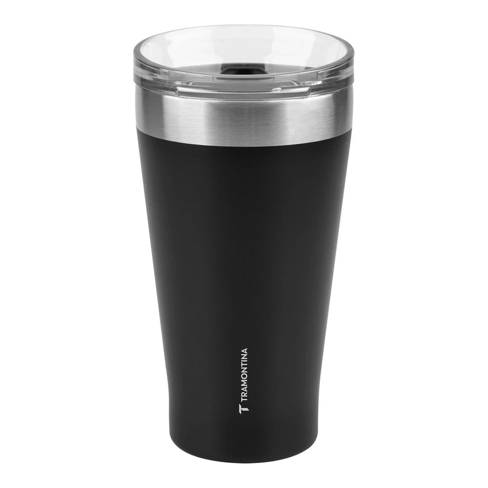 VASO TERMICO CON TAPA - NEGRO TRAMONTINA T61646D 2