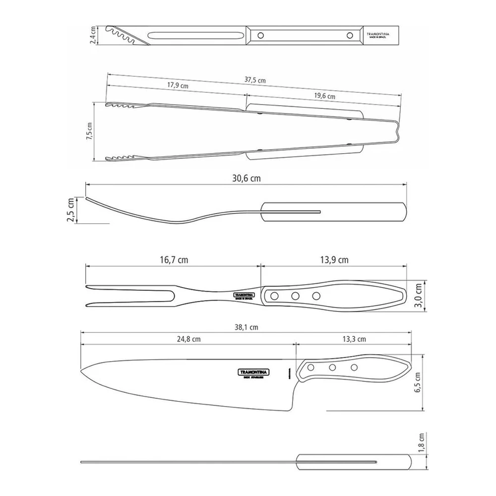JUEGO   PARA ASADO 17 PZAS POLYOOD TRAMONTINA T211987 4