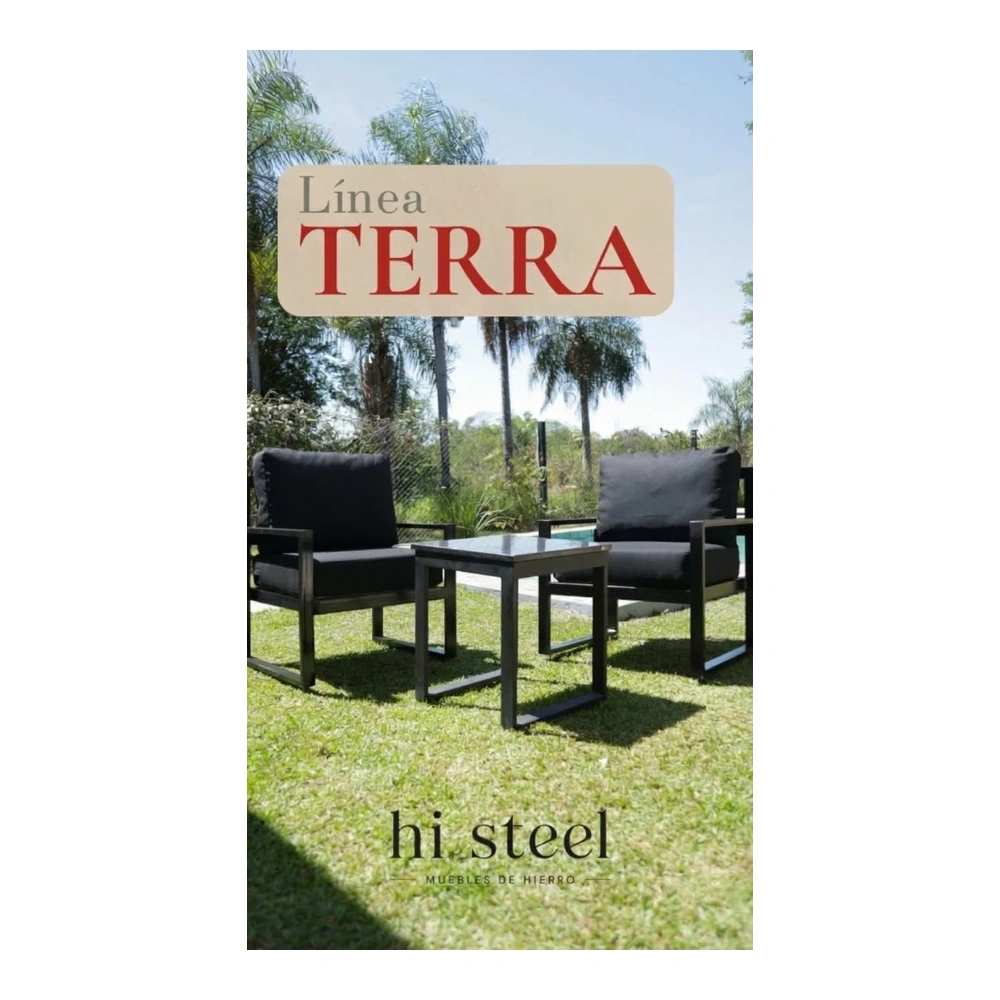 Juego de sofá Terra 2 cuerpos negro