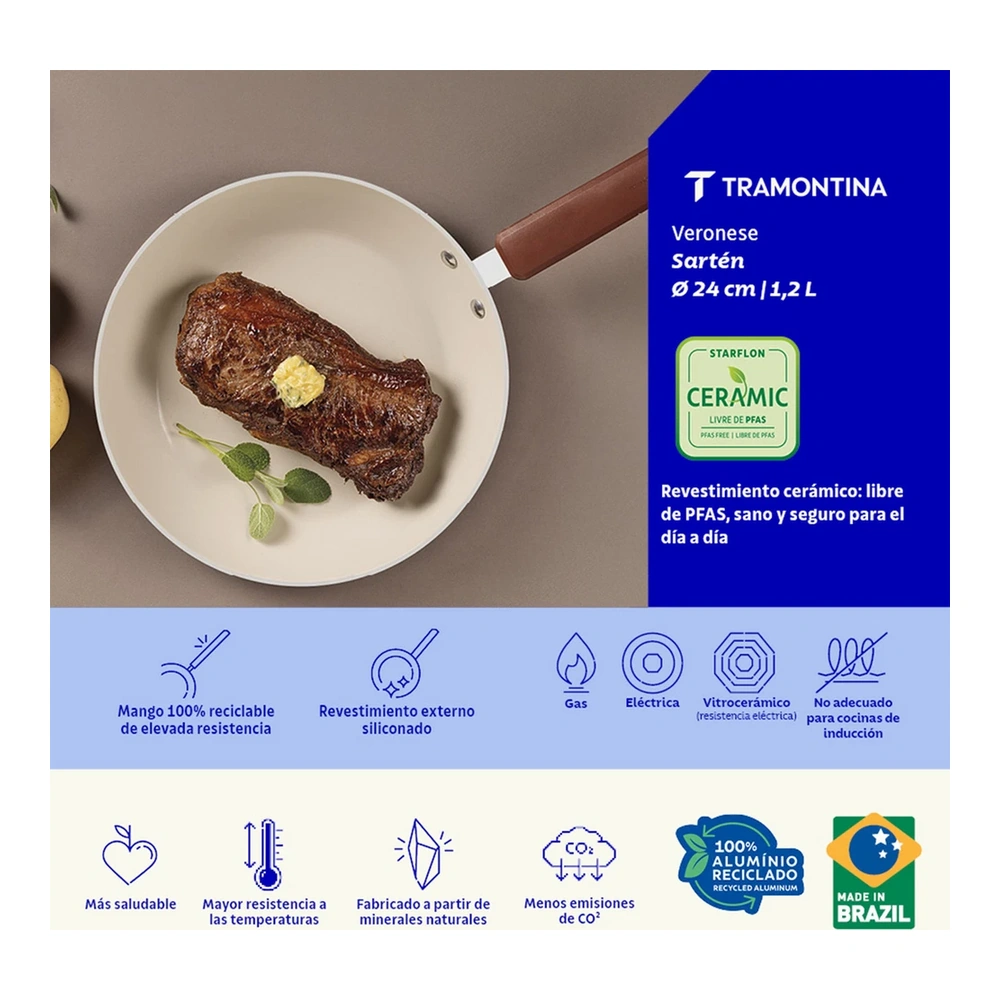 SARTEN 24 CM VERONESE TRAMONTINA T286205 3