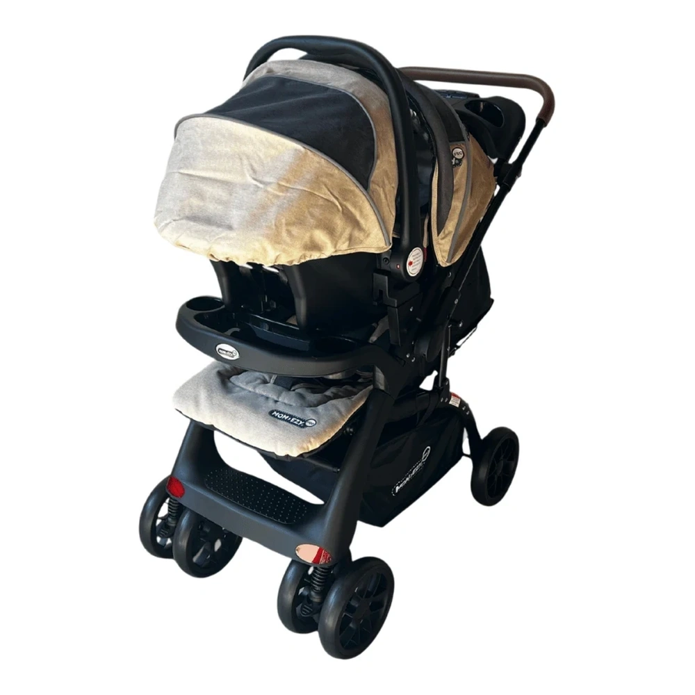 CARRITO MOM-EZY C/BABY SEAT BEIGE MEZ-13777L-BG 2
