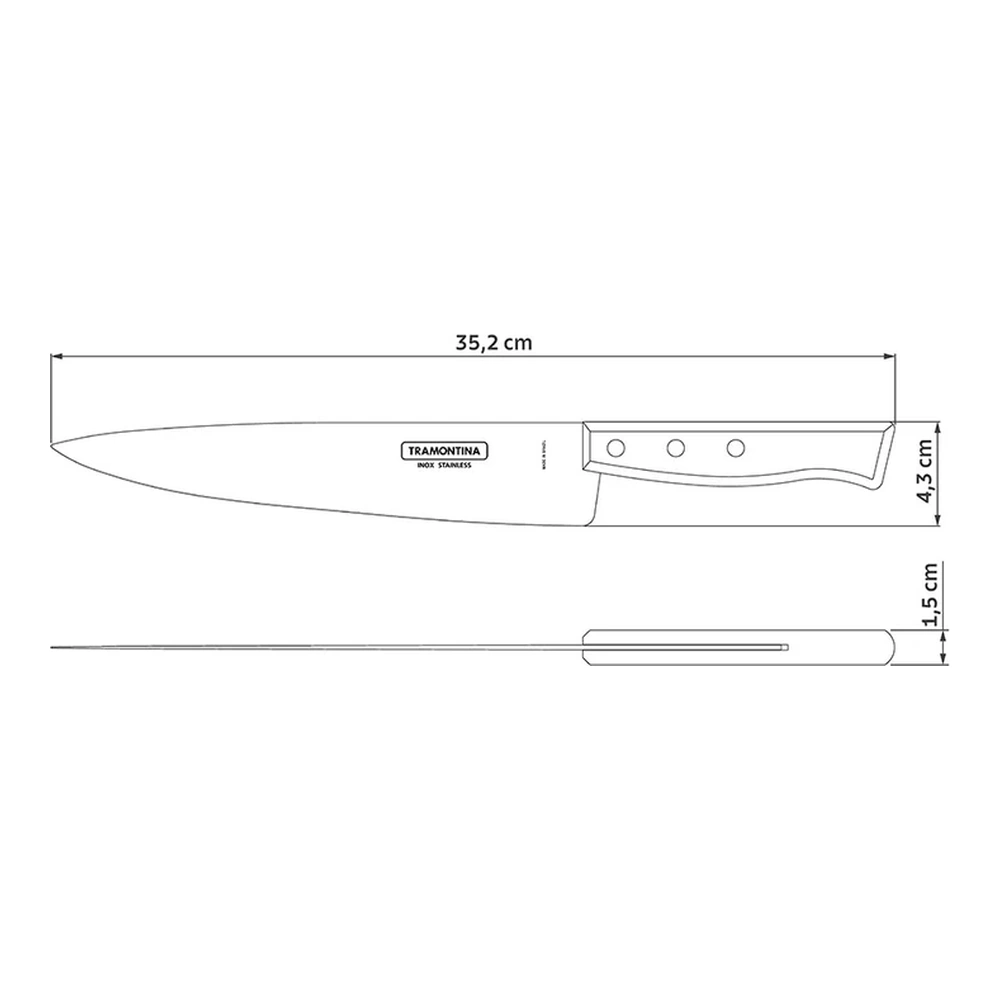 CUCHILLO COCINA 9 TRADICIONAL TRAMONTINA T222199 4
