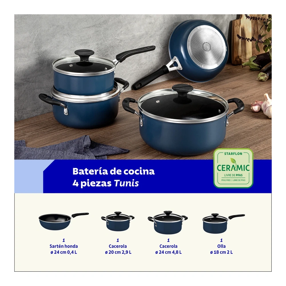 JUEGO DE COCINA 4 PZAS TUNIS TRAMONTINA T287995 4