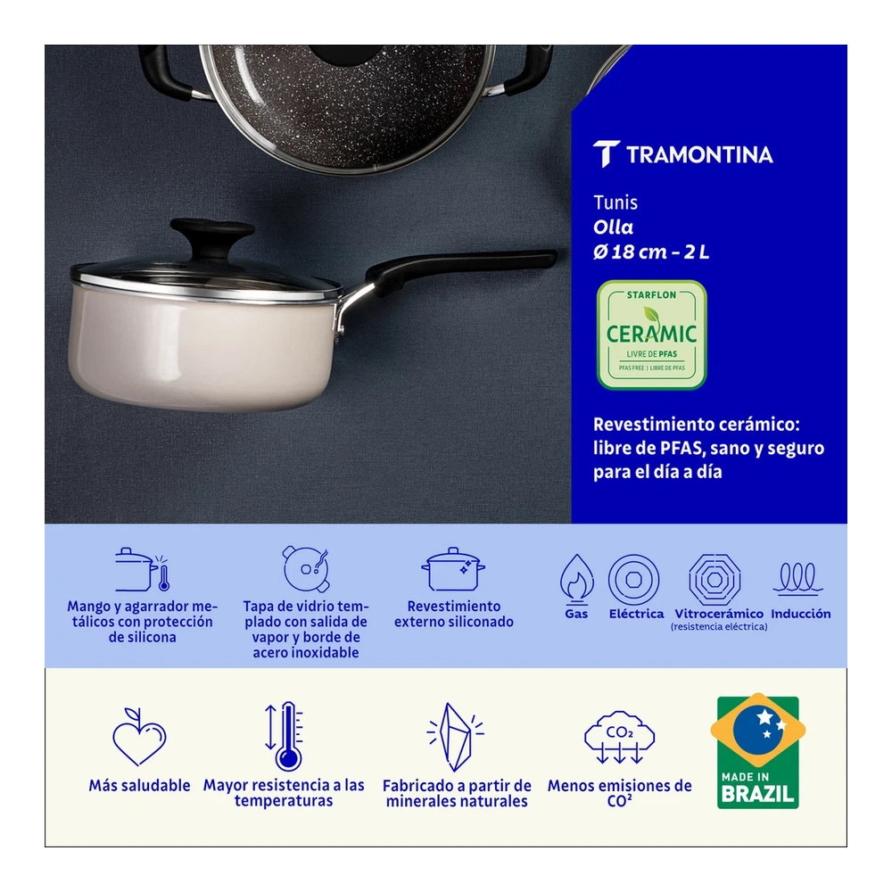OLLA 18CM TUNIS TRAMONTINA T287236 3
