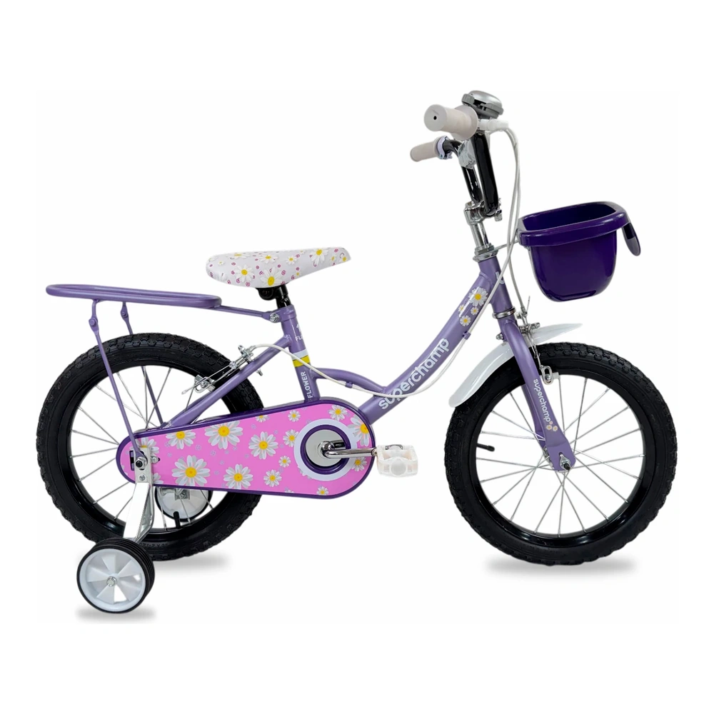 BICICLETA SUPERCHAMP FLOWER ARO 16 LILA