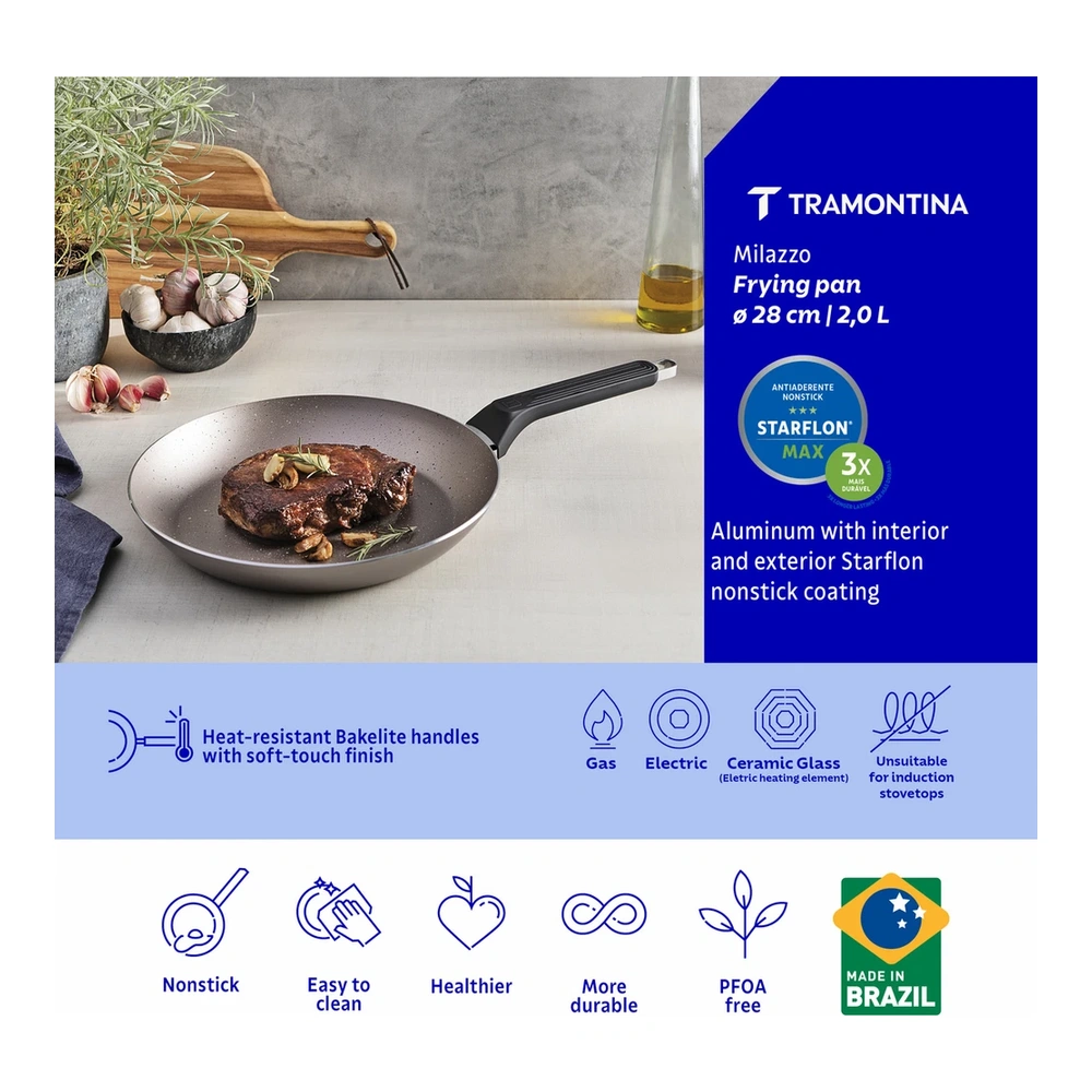 SARTEN 28CM MILAZULZO TRAMONTINA T285706 4