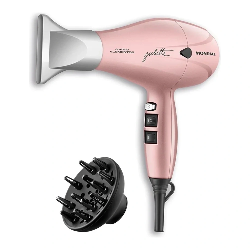 SECADOR DE PELO MONDIAL GOLDEN ROSE   QUATRO ELEMENTOS BY JULIETTE  (MOTOR AC PROFESIONAL)