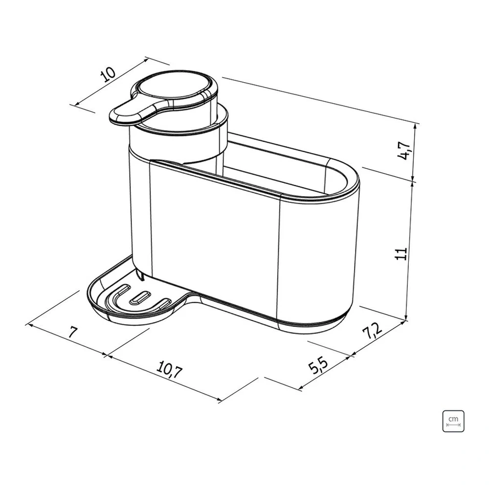 SOPORTE INOX PARA ESPONJA CON DISP DE JABON TRAMONTINA T94532A 5