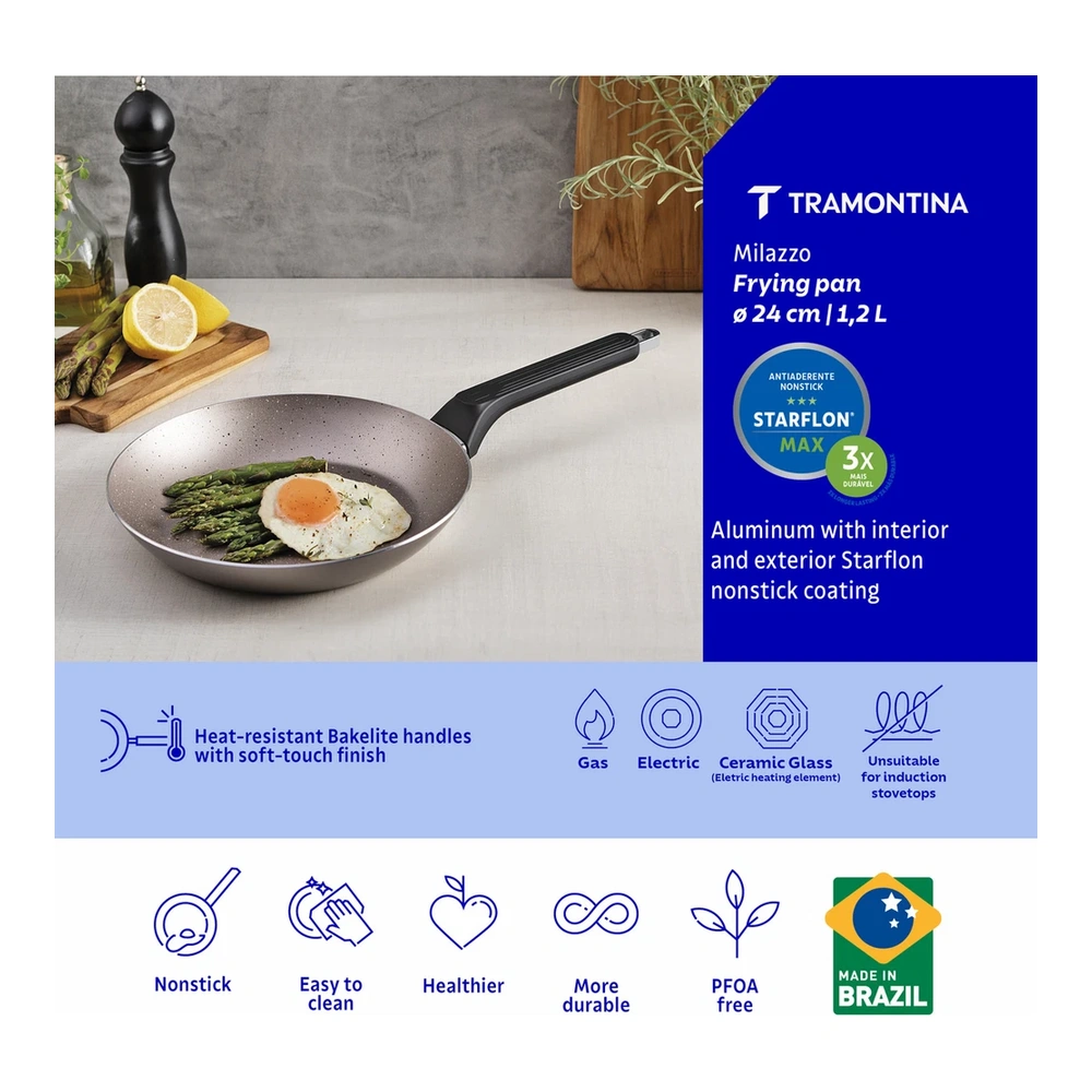 SARTEN 24CM MILAZULZO TRAMONTINA T285704 4