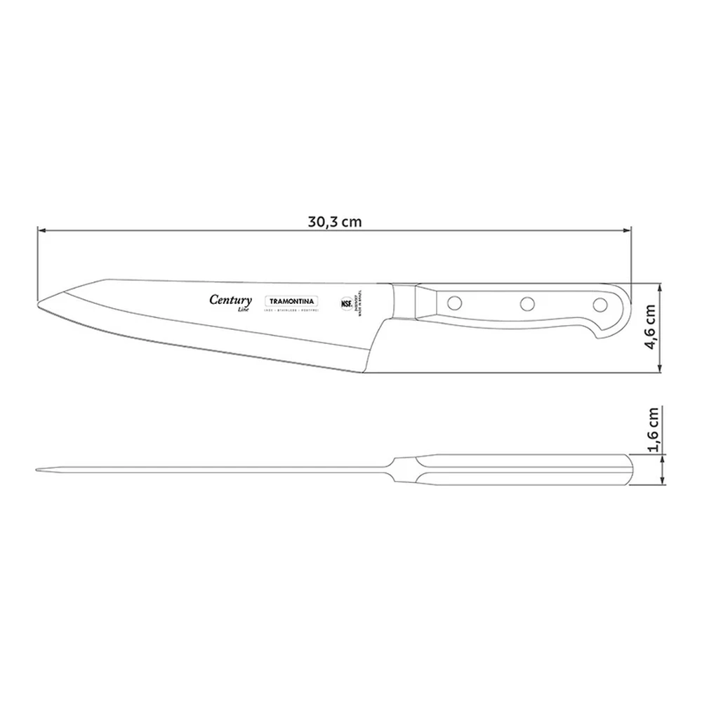 CUCHILLO PARA CORTAR Y PICAR 7 CENTURY TRAMONTINA T24025 4