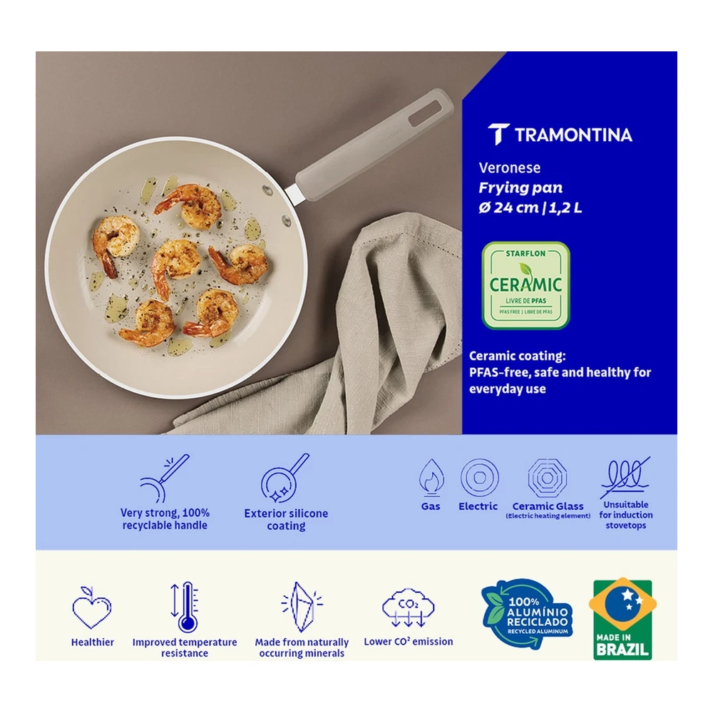 SARTEN 24 CM VERONESE TRAMONTINA T286202 4