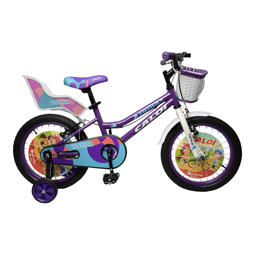 BICICLETA INFANTIL CALOI NEW TOTICA 16" LILA